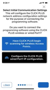 CLICK PLUS Provisioning screenshot 2