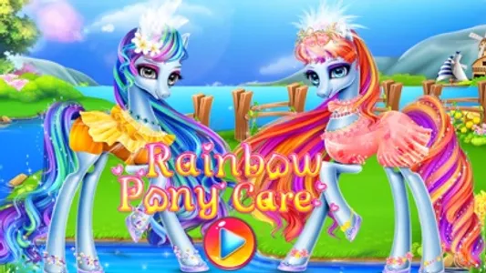 Rainbow Pony Care-Girl Game screenshot 0