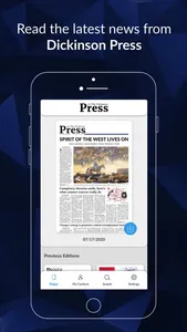 The Dickinson Press E-paper screenshot 0