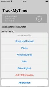 TrackMyTime - Zeiterfassung screenshot 2