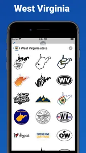 West Virginia state USA emoji screenshot 0