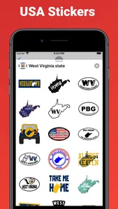 West Virginia state USA emoji screenshot 1