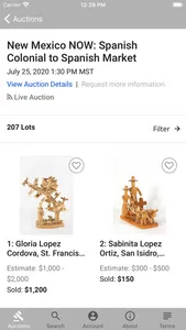 Santa Fe Art Auction screenshot 2