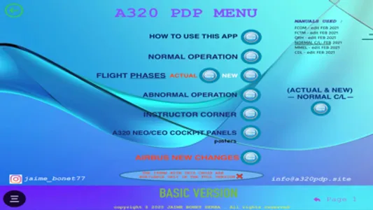 A320PDP BASIC screenshot 1