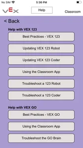 VEX Classroom screenshot 1