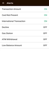 myPCFCU Card Controls screenshot 2