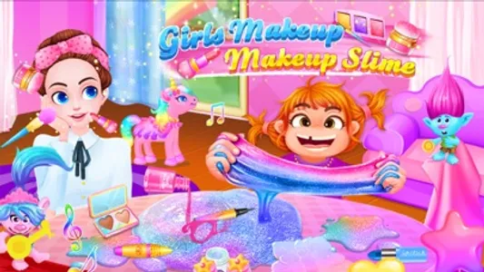 Girls Makeup Salon & Slime Fun screenshot 0