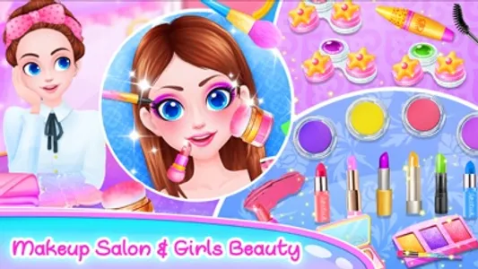 Girls Makeup Salon & Slime Fun screenshot 2