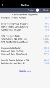 Cat® Methane Number Calculator screenshot 3