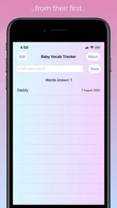 Baby Vocab Tracker screenshot 1