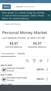 Lexus Bank screenshot 2