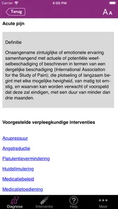 Verpleegk. interventies NIC screenshot 2