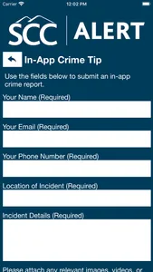 SCC ALERT screenshot 2