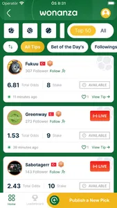 Wonanza - Sports Betting Tips screenshot 2