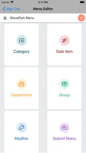 WaveDish Menu Editor screenshot 1