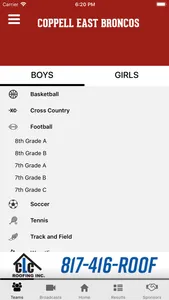 Coppell ISD Athletics screenshot 5