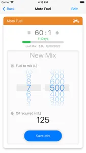 Two Stroke Mix Calculator screenshot 1