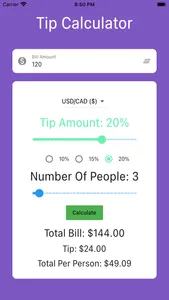 Tip Calculator - Split Bills screenshot 0