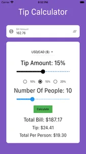 Tip Calculator - Split Bills screenshot 2