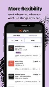 Gigpro screenshot 1