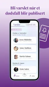 Memorial pages screenshot 2