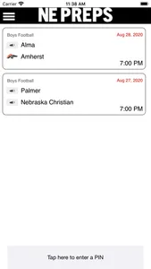 NE Preps Score Input screenshot 1