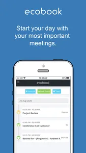 ecobook - Room & Desk Booking screenshot 1