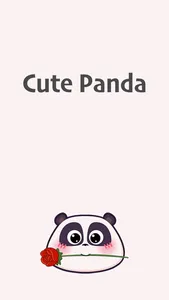 Cute Panda Head Emoji Stickers screenshot 0