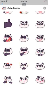 Cute Panda Head Emoji Stickers screenshot 3