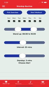 Standup Workouts Timer screenshot 0