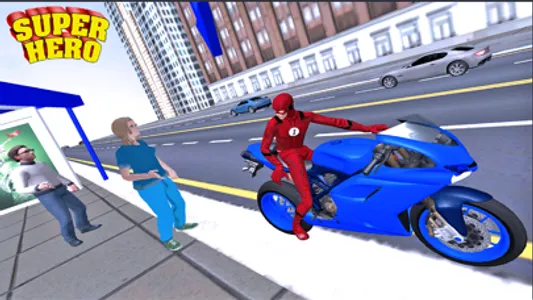 Superhero Bike Taxi Simulator screenshot 1