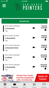 Van Buren Pointers Athletics screenshot 2