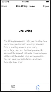 Cha-Ching finance screenshot 2