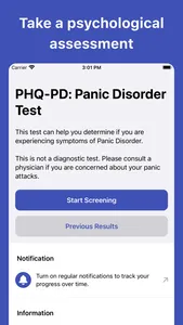 Panic Disorder Test screenshot 0