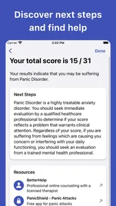 Panic Disorder Test screenshot 2