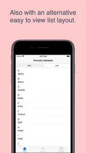 NATO Phonetic Alphabet screenshot 2