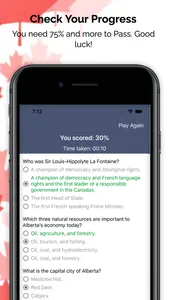 Canada Citizenship Test, Quiz screenshot 2