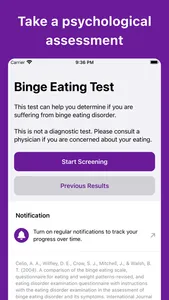 Binge Eating Disorder Test screenshot 0