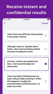 Binge Eating Disorder Test screenshot 1