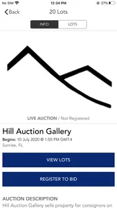 Hill Auction Gallery screenshot 1