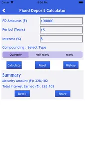 Fixed Deposit Calculator - FD screenshot 1