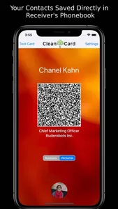 Clean Card - QR Business Card screenshot 1