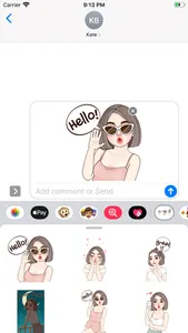 Yuri Girl Stickers screenshot 0