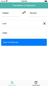 Translation To Flashcard screenshot 0