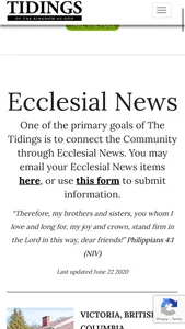 The Christadelphian Tidings screenshot 0