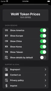 WoW Token Prices screenshot 4