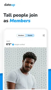 DateUp - Tall Dating Made Easy screenshot 1