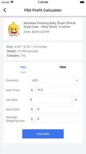 FBA Seller's Profit Calculator screenshot 1