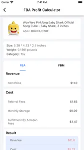 FBA Seller's Profit Calculator screenshot 2