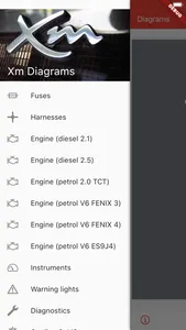 Citroën Xm circuit diagrams screenshot 0